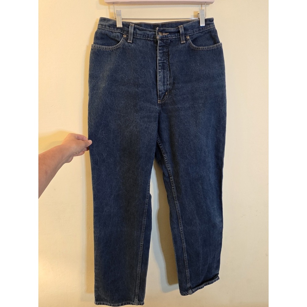 VTG 90's Lands‎ End Custom  Women's 30x 31 High Rise Medium Wash Denim Jeans.